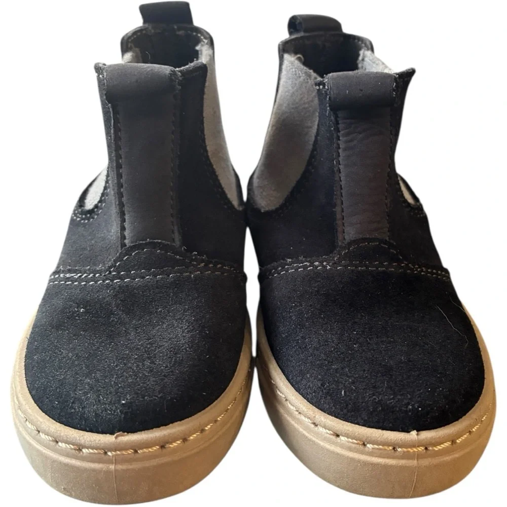 Cienta Black Suede Pull-On Elastic Chelsea Boots EU 25 (US 8 Toddler)